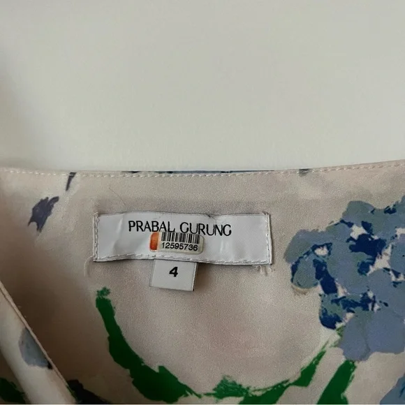 Prabal Gurung Floral Side Ruffle Sundress 4 - Picture 2 of 3